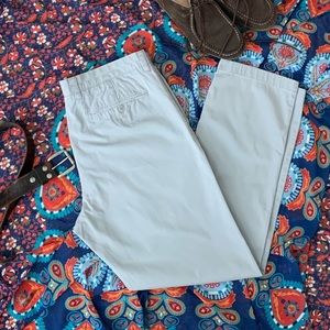 J Crew Relaxed Fit Straight Leg Light Gray Chino